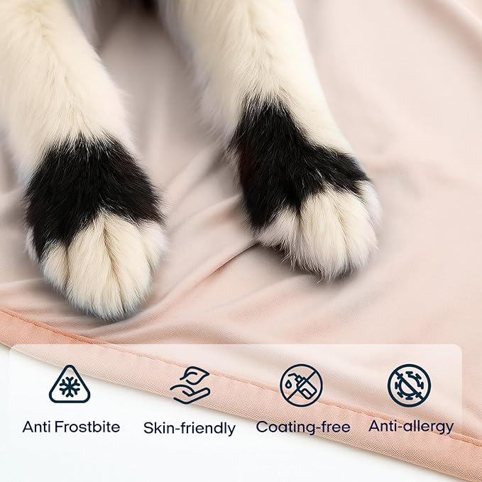Zonli Premium Cooling Blanket for Dogs-Lightweight Fluffy Pet Throw & Bed Cover,Cooling Mat for Dogs,Cats&Puppies - Breathable,Durable Summer Blanket-Oversized 39"×55" Pet Pad, Machine Washable (PinK)