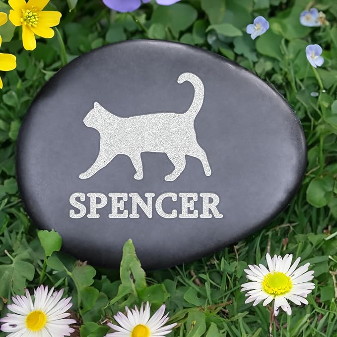 Personalized Cat Memorial Stones, Cat Memorial Gifts for Loss of Cat, Loss of Cat Gift, Cat Sympathy Gifts, Bereavement Gifts for Loss of Cat, in Loving Memory of Cat, Cat Memorial Keepsake