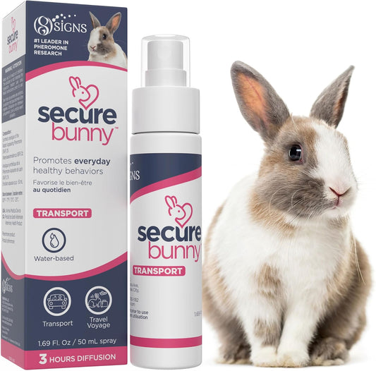 SecureBunny Transport, Water Based Calming Travel Spray, Naturally Supports Calm and Wellbeing, Naturally Relieving Anxiety and Stress