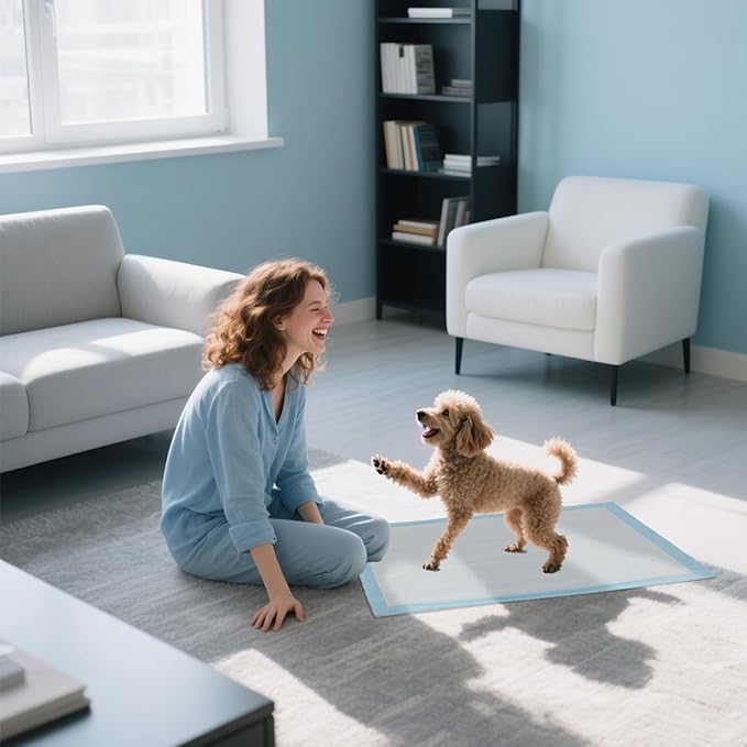 Super Absorbent Puppy Pads 22"x22" 30 Count, Quick Drying Dog Training Pee Pads, Disposable Underpads for Baby and Adults