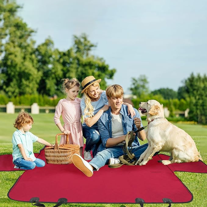 Mancro Dog Car Seat Cover for Back Seat, 2025 Upgraded 600D Heavy Duty Waterproof & Scratch-Resistant Dog Hammock for Car, Back Seat Pet Cover for Dogs with Sedan, Trucks and SUVs, Standard, Red