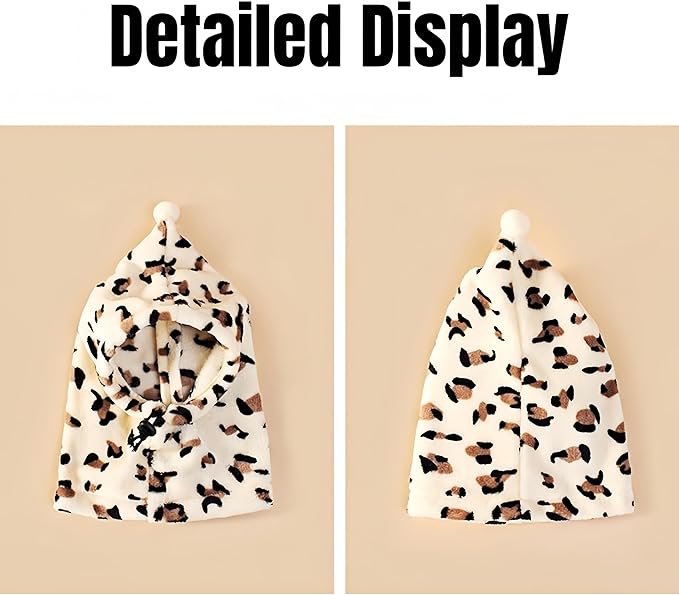 Dog Head Cover with Neck Warmer - Funny Adorable Puppy Hat, Warm Cozy Pet Headwear & Neck Gaiter, Windproof Dog Cap to Protect Head & Neck in Cold Weather(Large)