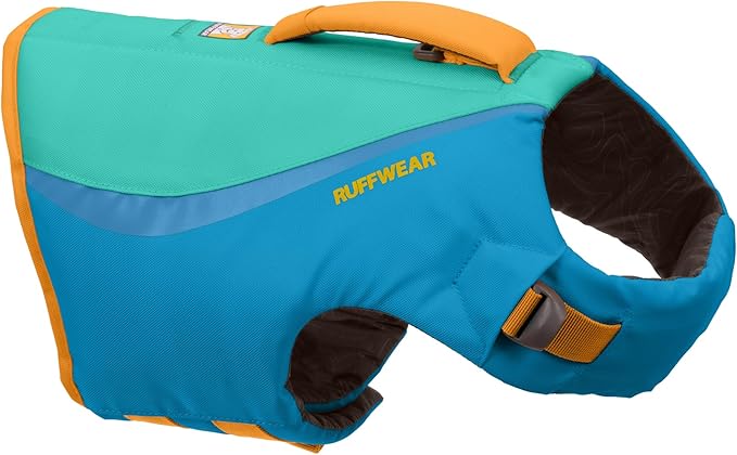 Ruffwear, Float Coat Dog Life Jacket, Premium Buoyancy Swim Vest with Lift Handle, Secure Fit & Reflective Trim, Adjustable Flotation for Swimming, Boating, & Outdoor Adventures, Blue Dusk, Large