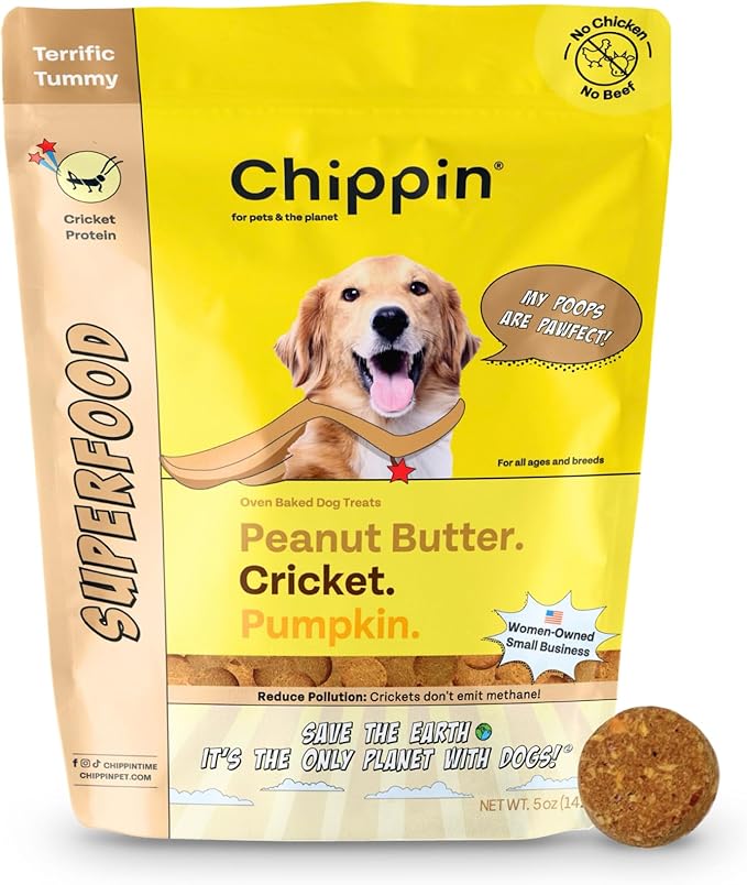 Peanut Butter Dog Treats, Healthy Puppy Treat, Pumpkin, Cricket, Gift for Pet Lovers, Natural Dog Snacks, Hypoallergenic, Gut-Healthy, Medium and Large Dogs, Sustainable Products