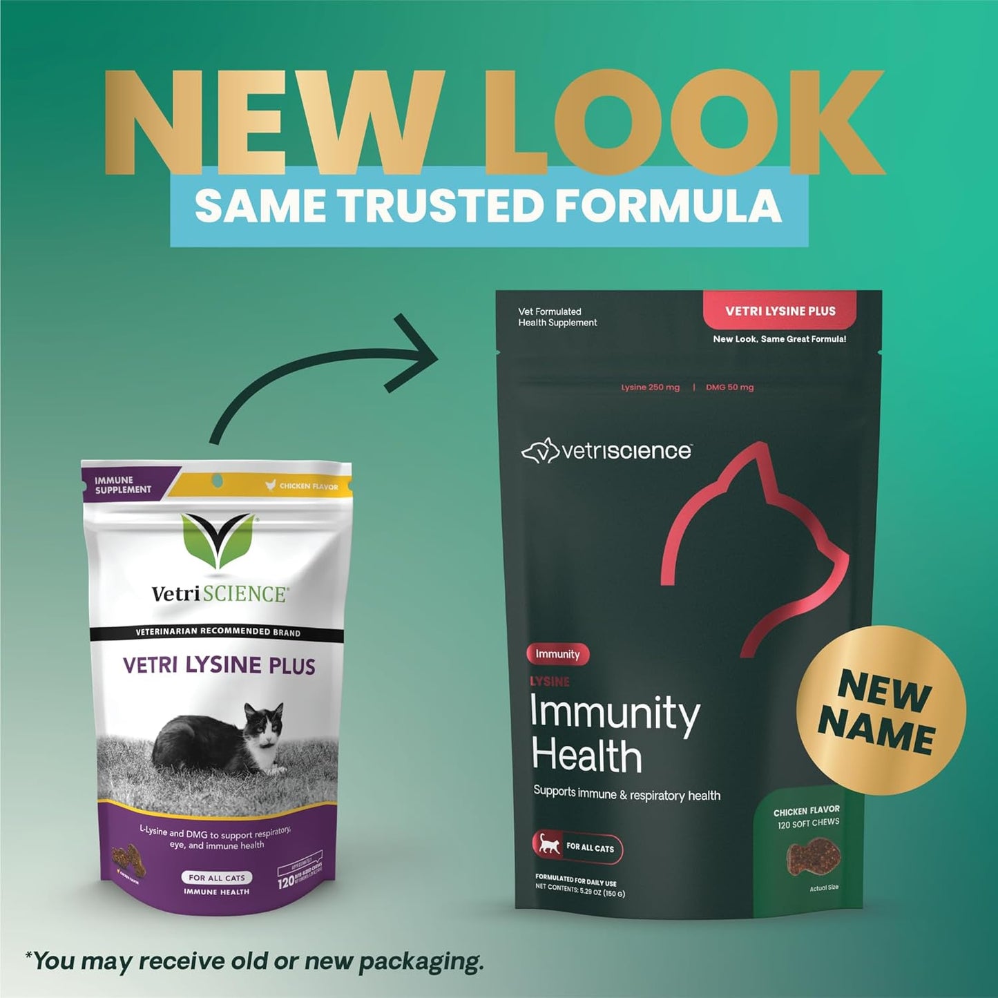 VetriScience Lysine Immunity Health Chews, 250 mg Lysine Plus Immune Supplement for Cats and Kittens with Allergies, Sneezing, Runny Nose and Watery Eyes, Chicken, 3 Pack