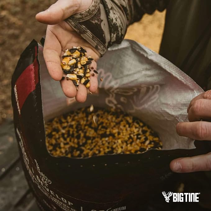 Big Tine Fortified Deer Blend, Cherry Rush Flavor, 10 lbs Bag, Supports Antler Growth, Long Lasting Scent, Packed with Vitamins and Minerals