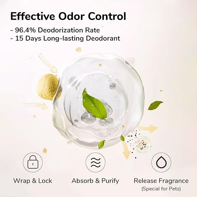 FUKUMARU Tofu Cat Litter, Strong Clumping Cat Litter Pellets, Effective Odor Control, Ultra Absorbent, Dust Free, Natural, Lightweight, Low Tracking, White Tea, 6lb x 3 Bags