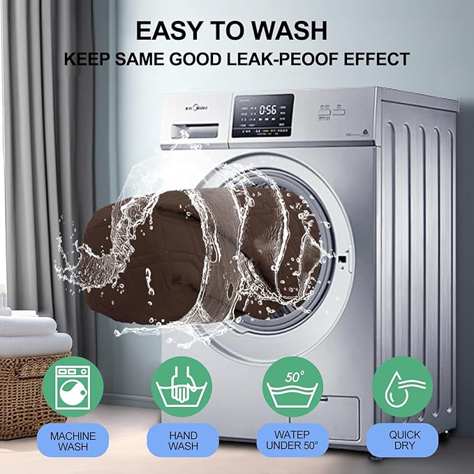 Smiry Waterproof Dog Blanket, 82x120 Inch Soft Pet Bed Cover Reversible, Washable Sofa Couch Furniture Protector for Small Medium Large Dog Puppy Cat, Geometric, Chocolate/Dark Grey