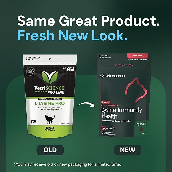 VetriScience Extra Strength Lysine Immunity Health Chews - Immunity Supplement for Cats of All Ages - Supports Immune Function, Eye Health & Cardiovascular Function - 120 Count