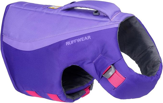 Ruffwear, Float Coat Dog Life Jacket, Premium Buoyancy Swim Vest with Lift Handle, Secure Fit & Reflective Trim, Adjustable Flotation for Swimming, Boating, & Outdoor Adventures, Purple Lily, Small