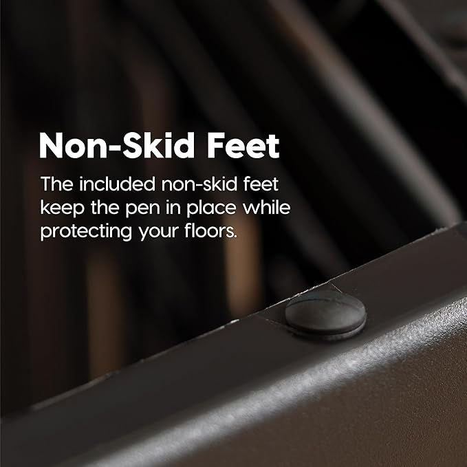 IRIS USA 34" 8-Panel Dog Playpen with Door, 63 x 63 x 35, Puppy Fence, Puppy Playpen, Dog Play Pen Indoors, Pet Fence, Puppies/Small Dogs, Black