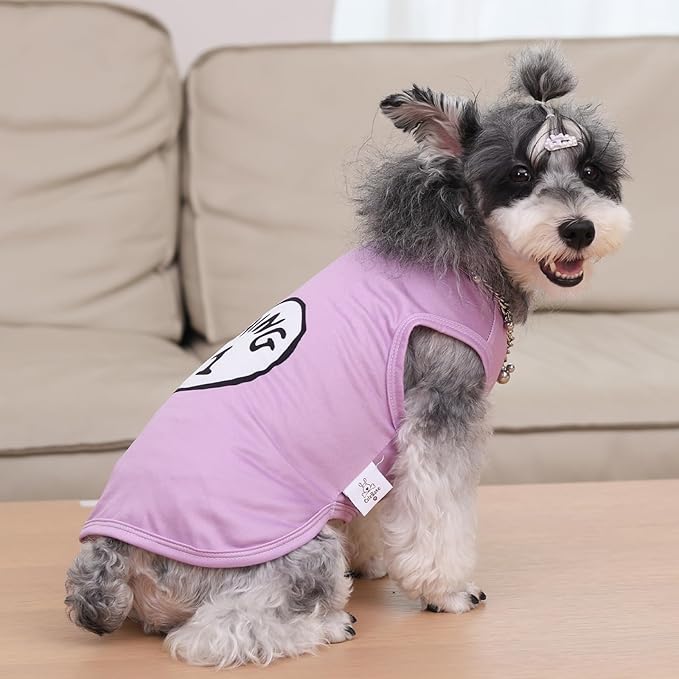 CuteBone Dog Shirts 2-Pack Soft Pet Clothes Breathable Summer Vest for Small Puppy and Stretchy Cat Apparel 2BX21XL-D