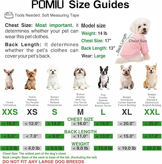 Dog Sweater, 3 Pack Dog Sweaters for Small Medium Dogs or Cat, Warm Soft Flannel Pet Clothes for Dogs Girl or Boy, Dog Shirt Coat Jacket (Small, Pink+Purple+Light Green)