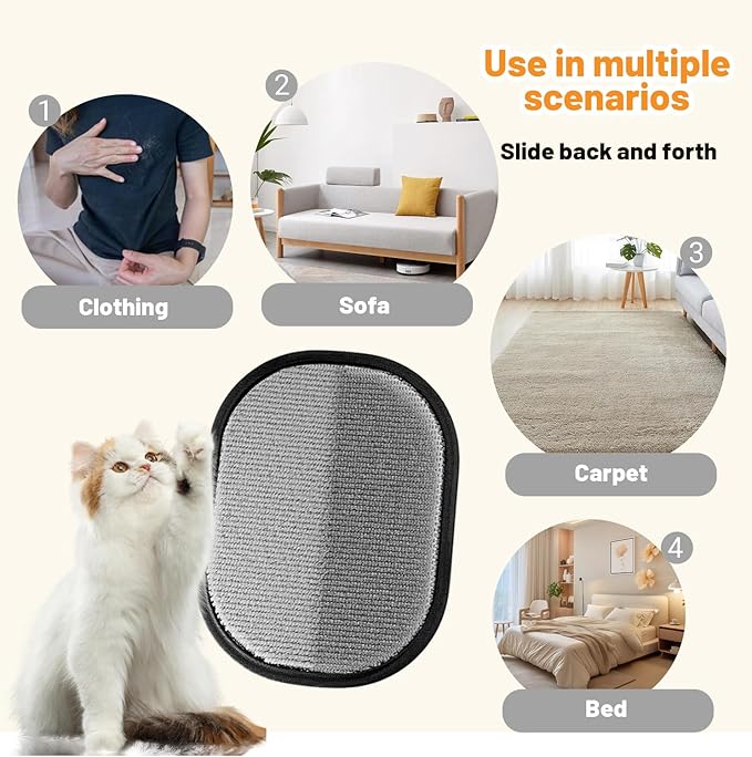 Shedly Sweep Pro, Pet Hair Removal Glove, Reusable Washable Electrostatic Pet Hair Removal Glove, Perfect for Clothing, Couch, Carpet, Car Seat (1PCS)