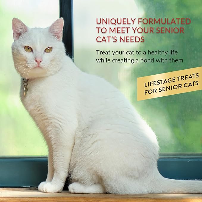 INABA Churu for Senior 10+, Creamy Lickable Cat Treats with Taurine, Vitamin E & C, 0.5 Ounces Each, 24 Tubes (4 per Pack), Tuna Recipe