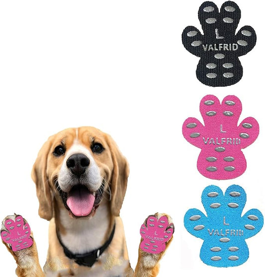Dog Paw Protector Pads,15 Sets-60 Pads Anti-Slip Grips for Hardwood Floors,Best for Hot Pavement,Strong Self-Adhesive Traction Stickers for Senior Dog Essentials Multicolor L