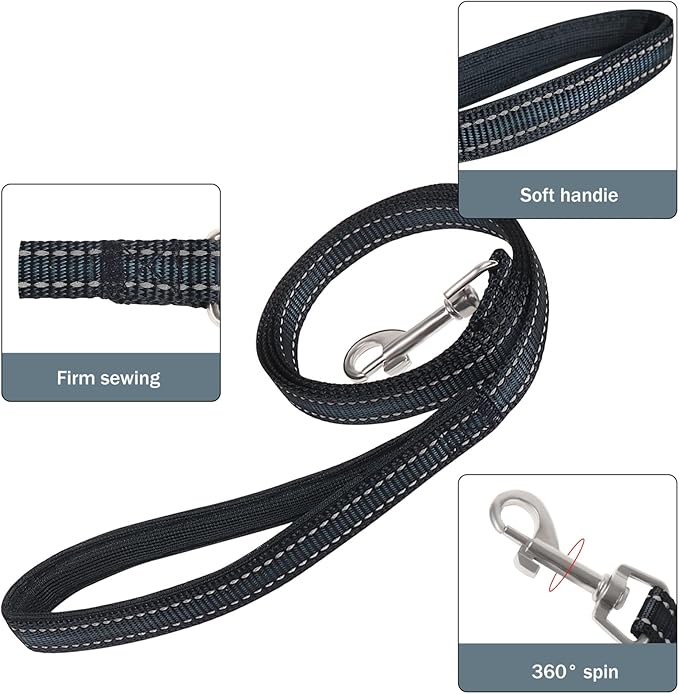 YIMEIS Dog Harness and Leash Set, No Pull Soft Mesh Pet Harness, Reflective Adjustable Puppy Vest for Small Medium Large Dogs, Cats (Navy, Small (Pack of 1)