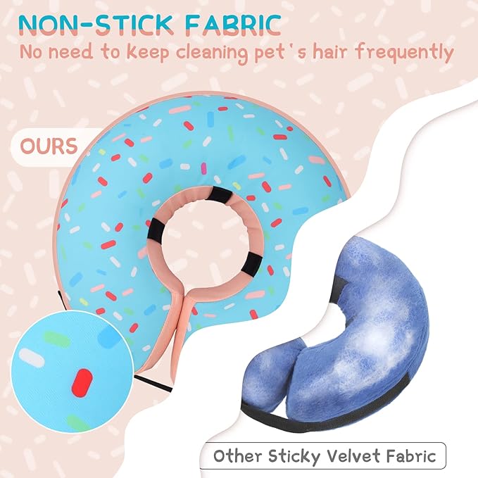 Supet Inflatable Dog Cone Collar Alternative After Surgery, Dog Neck Donut Collar Recovery E Collar for Neuter, Soft Pet Cone for Small Medium Large Dogs