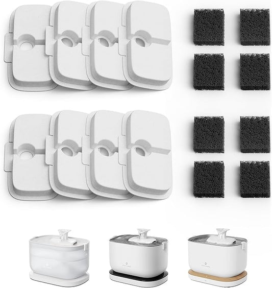 PETLIBRO Cat Water Fountain, Cordless Pet Water Fountain Battery Operated, 2.5L/84oz Dockstream Water Fountains for Cats Indoor, Cat Fountain with Stainless Steel Tray, Easy to Clean BPA-Free