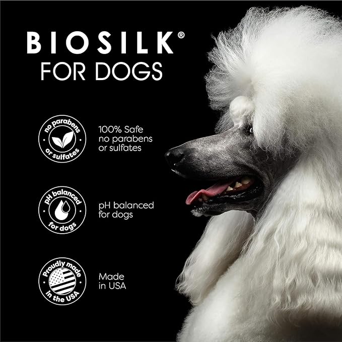 BioSilk for Dogs Silk Therapy Conditioner with Natural Coconut Oil | Coconut Oil Dog Conditioner from BioSilk for Dogs Pet Conditioner, 12 Fl Oz - 2 Pack