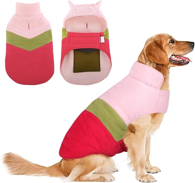ASENKU Dog Jacket Plaid Reversible Reversible Dog Vest Waterproof Cold Winter Clothes Pet Apparel for Small Medium Large Dogs (3XL, Colorful)