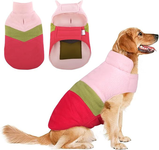 ASENKU Dog Jacket Plaid Reversible Reversible Dog Vest Waterproof Cold Winter Clothes Pet Apparel for Small Medium Large Dogs (L, Colorful)