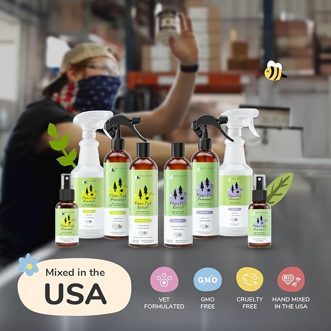 Flea & Tick Spray and Shampoo Kit for Dogs & Cats