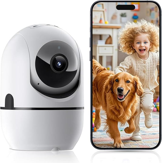 Pan/Tilt Indoor Security Camera, 5G&2.4G WiFi Indoor Cameras Wireless for Home Security, Baby/Pet/Dog/Cat Camera with Phone App, Motion Sensor & Night Vision, 2-Way Audio, TF/Cloud Storage