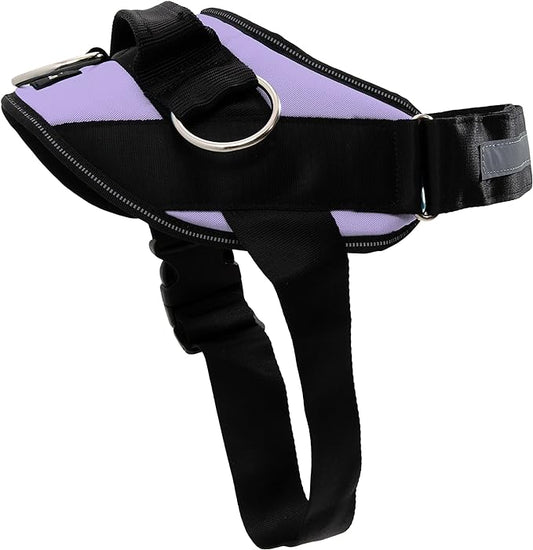 ShawnCo Essential Dog Harness, No-Pull Pet Vest with 3 Leash Clips, No Choke, Reflective, Adjustable and Padded, for Easy Walking and Training for Small, Medium and Large Dogs (ICY Lilac, M)