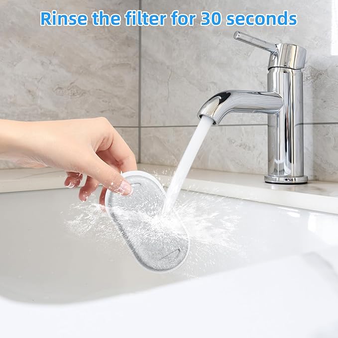 Cat Water Fountain Filters-8 Pack Replacement Filters & 8 Pack Replacement Pre-Filter Sponges Set for Stainless Steel 108/3.2L& 67oz/2L Adjustable Water Flow Pet Water Fountain