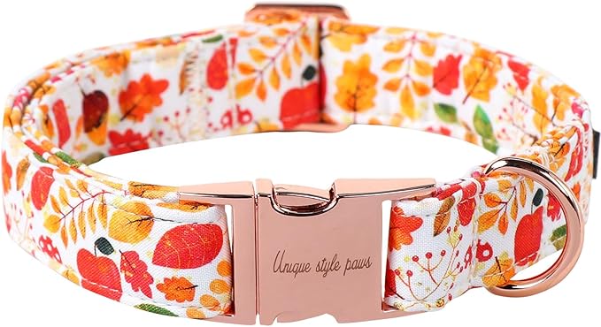 Unique style paws Thanksgiving Dog Collar Metal Buckle Collar for Autumn Winter Christmas for Small Medium Large Boys Girls Dogs