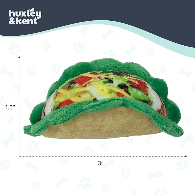 Huxley & Kent Plush Cat Toy - Interactive Catnip Toy for Cats & Kittens - Soft with Crinkle & Catnip - Fun Indoor Play - Taco