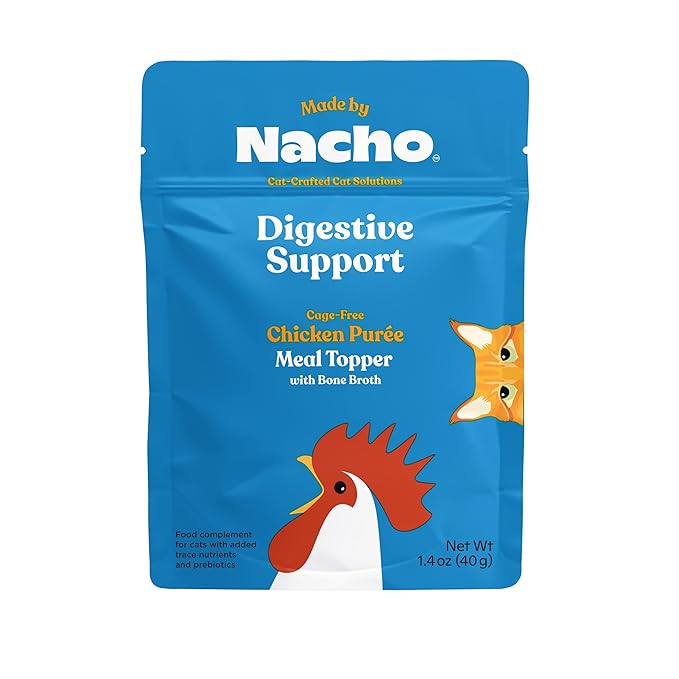 Made by Nacho Digestive Support Cage-Free Chicken Puree Meal Topper with Bone Broth (36 count)