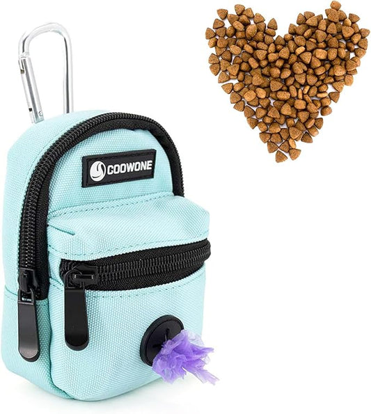 Dog Treat Pouch Dog Poop Bag Holder for Leashes, Pets Snack Container With Inner Small Bag, Puppy Supplies Perfect for Training and Walking - Hands Free Dog Waste Bag Dispenser -Dog Travel Accessories