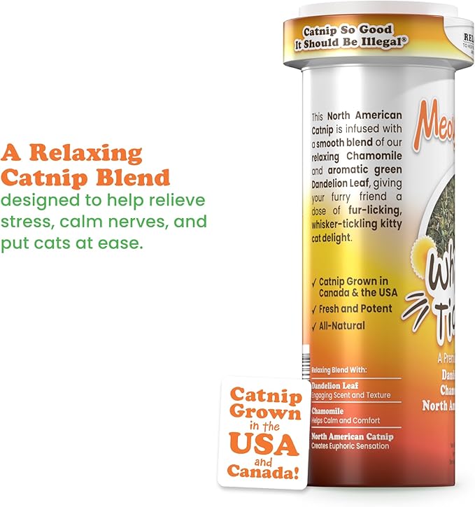 Meowijuana Blue Blob Bundle | Get Silly Refillable Blue Bob Toy and Whisker Tickler Catnip Blend | Promotes Play and Cat Health | Includes North American Organic Catnip