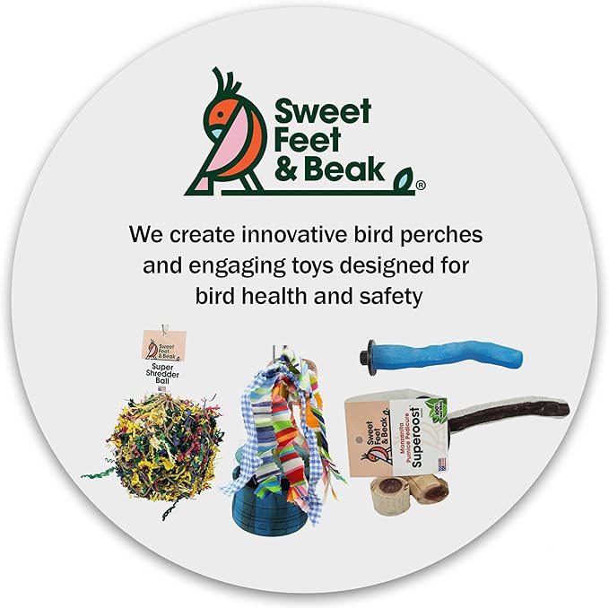 Super Shredder Ball - Bird Cage Accessories to Keep Your Bird Busy Foraging for Hidden Treasures - Non-Toxic, Easy to Install Bird Foraging Toys for Small Sized Birds - 3 Inch