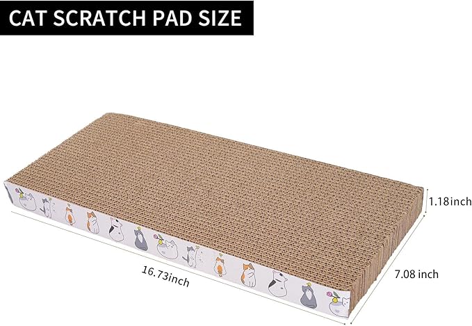 10 Packs cat Scratcher Toys Reversible Scratching Post Board for Indoor Cats Cardboard pad Sleep Play and Grind Claws