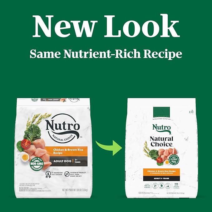 Nutro Natural Choice Adult Dry Dog Food, Chicken and Brown Rice Recipe, 30 lbs.