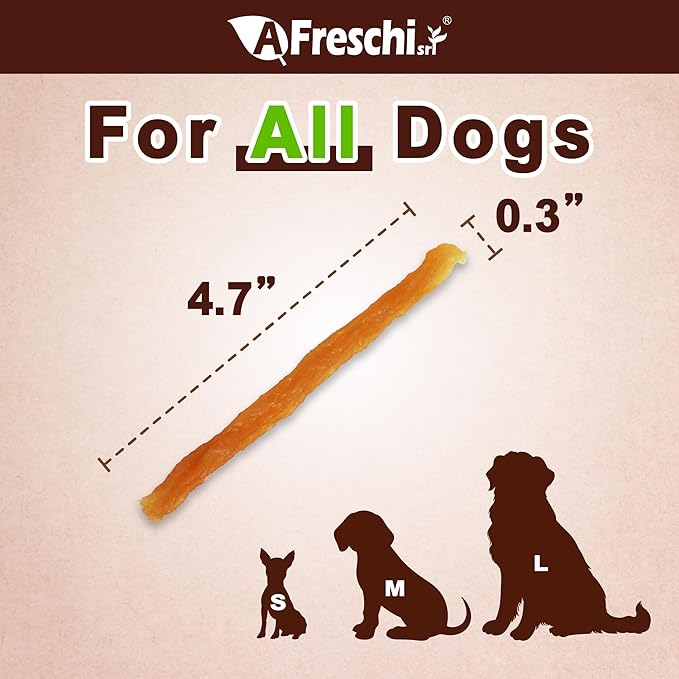 Afreschi Natural Soft Chicken Sticks 16 oz, Dog Treats, All Natural, Hypoallergenic & Grain-Free, High-Protein, Healthy & Easily Digestible, Soft Texture