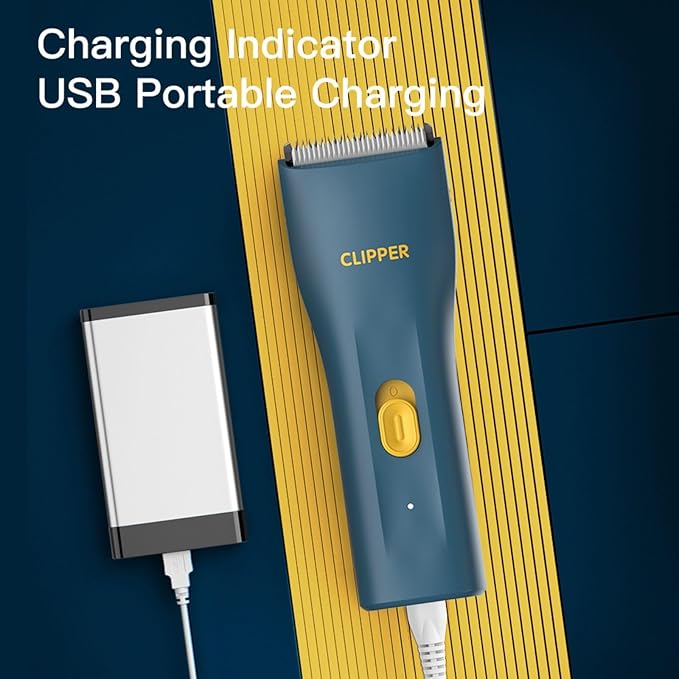 Dog Grooming Cilppers,Handy & Powerful Pet Electric Hair Trimmer Kits Waterproof Cordless Rechargeable Grooming Shavers for Small Dogs and Cats Green