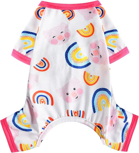 Dog Clothes for Small Dogs Boy Girl, Dog Pajamas Tiny Chihuahua Yorkie Spring Summer Shirt, Cute Puppy Outfit Pjs Jumpsuit Cat Onesie Apparel Pet Clothes