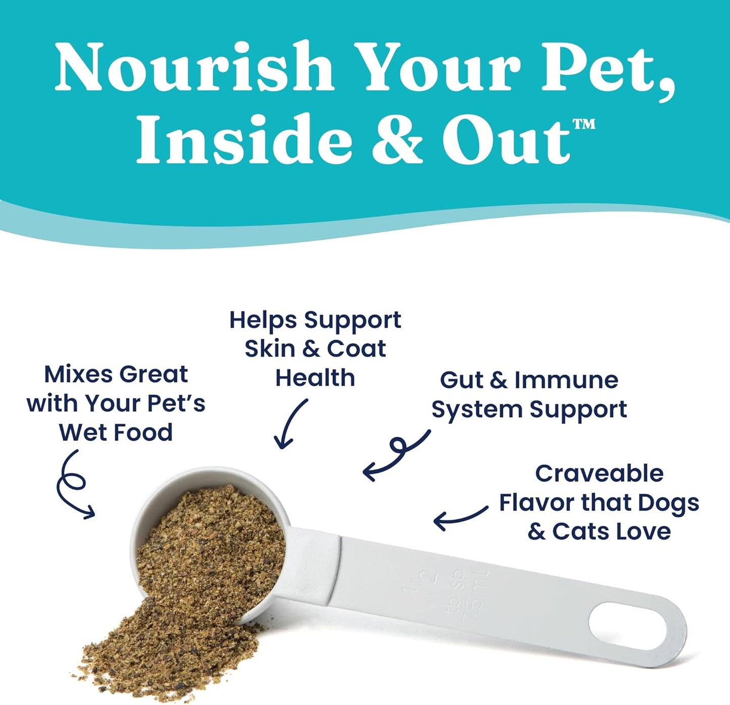 Solid Gold Cat & Dog Multivitamin Powder - Kelp Powder, Omega 3 & Vitamins for Dental, Digestive, Immune, Skin & Coat Health - Multi Vitamin for Dogs & Cats - Cat & Dog Food Additive Supplement - 5oz