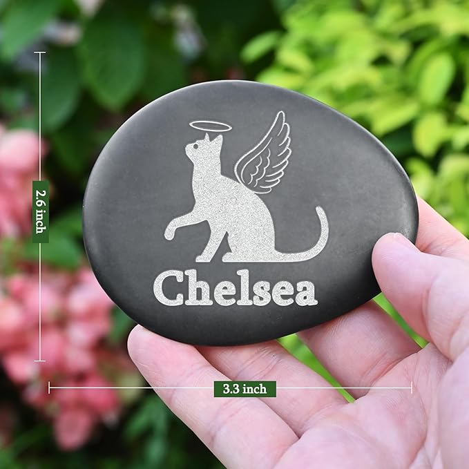 Cat Loss Stone, Personalized Cat Memorial Stone, Cat Loss Sympathy Gifts, Loss of Cat Gift, Pet Loss Gifts, Cat Condolence Gift, Cat Memorial Gift, Cat Loss Keepsake, Cat Bereavement Gifts