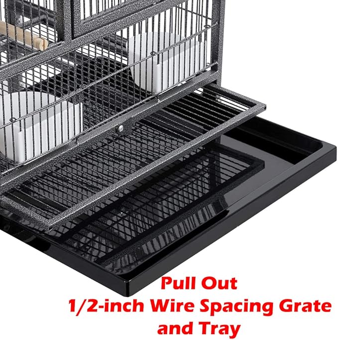 1/2/3-Combo Stacker Center Divided Breeder Breeding Bird Flight Double Rolling Cage Side Nesting Box Doors for Aviaries Canaries Cockatiels Lovebirds Finches Budgies Small Parrots