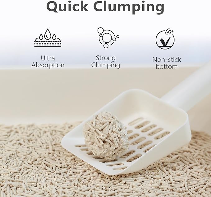 Tofu Cat Litter - Strong Clumping, Ultra Absorbent, Odor Control, Flushable, Low Tracking, Low Dust Tofu Litter Pellets - 4 Packs/24LB (Original Flavor)