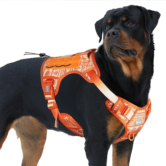 AUROTH Tactical Dog Harness for Large Dogs No Pull Adjustable Pet Harness Reflective K28 Working Training Easy Control Pet Vest Military Service Dog Harnesses