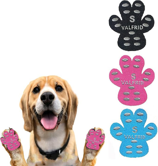 Dog Paw Protector Pads,15 Sets-60 Pads Anti-Slip Grips for Hardwood Floors,Best for Hot Pavement,Strong Self-Adhesive Traction Stickers for Senior Dog Essentials Multicolor S