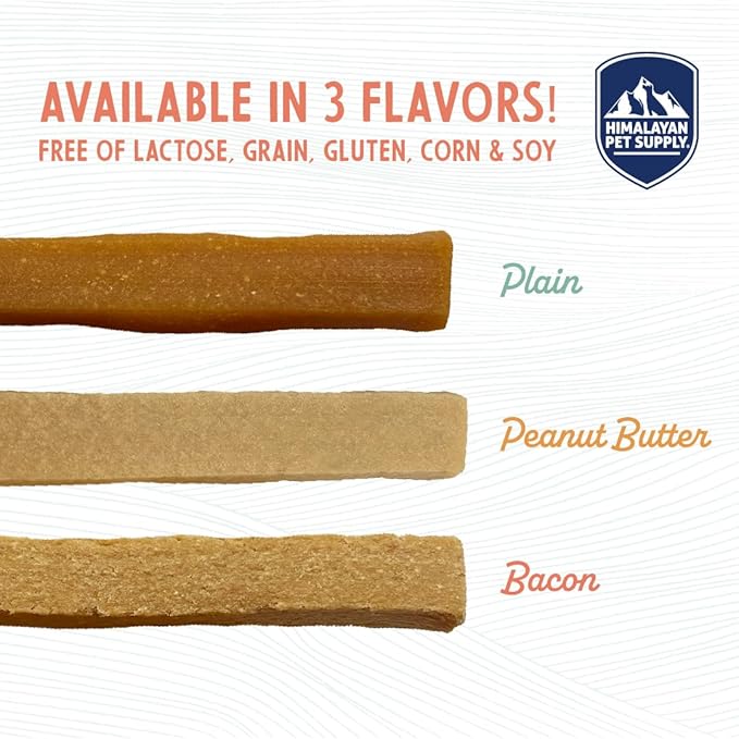 Himalayan Dog Chew Yogurt Sticks, Mixed Flavors, Dog Treats with Prebiotics, Probiotics & Protein, Digestive Support, Lactose & Gluten Free, Natural Dog Treat for All Breeds, Made in America, 4pk