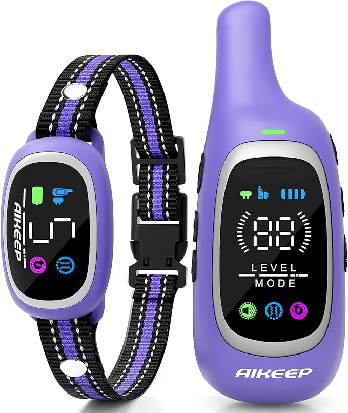 2-in-1 Dog Shock Collar and Bark Collar for Dogs – 3300FT Dog Training Collar with Remote, IP67 Waterproof e Collar with Anti-Bark/Beep/Vibration/Shock Modes for Small Medium Large Dog(8-120Lbs)