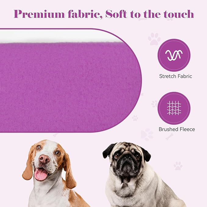 Dog Sweaters for Large Dogs Dog Hoodie Sweater Solid Soft Brushed Fleece Clothes Hoodie Sweatshirt with Pocket(Purple-XL)